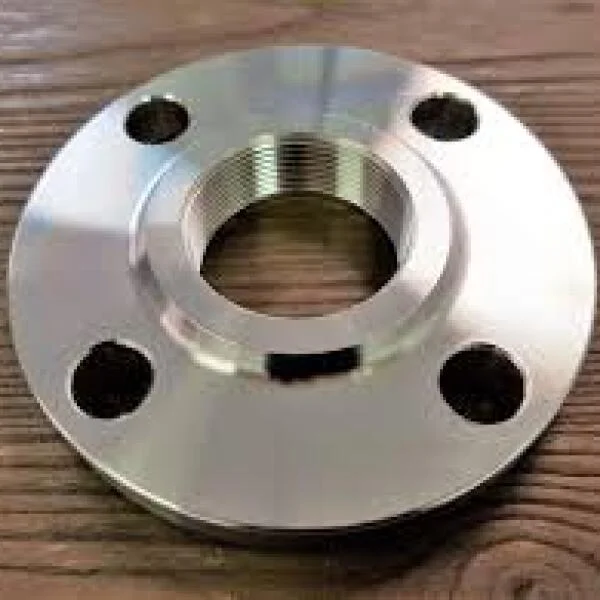 Steel threaded flange