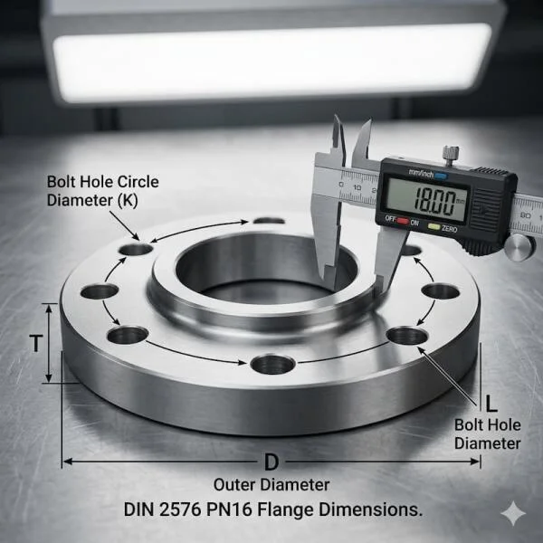 DIN PN16 flange dimensions