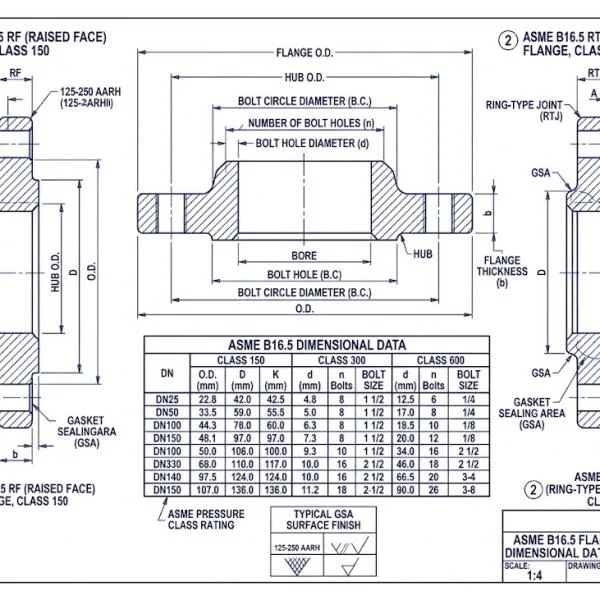 Chốt chặn flange asme b16 5