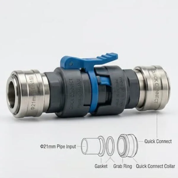 Khớp nối nhanh ống nước phi 21