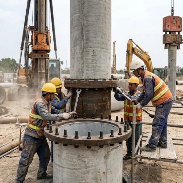 Linh kiện mặt bích cọc ly tâm