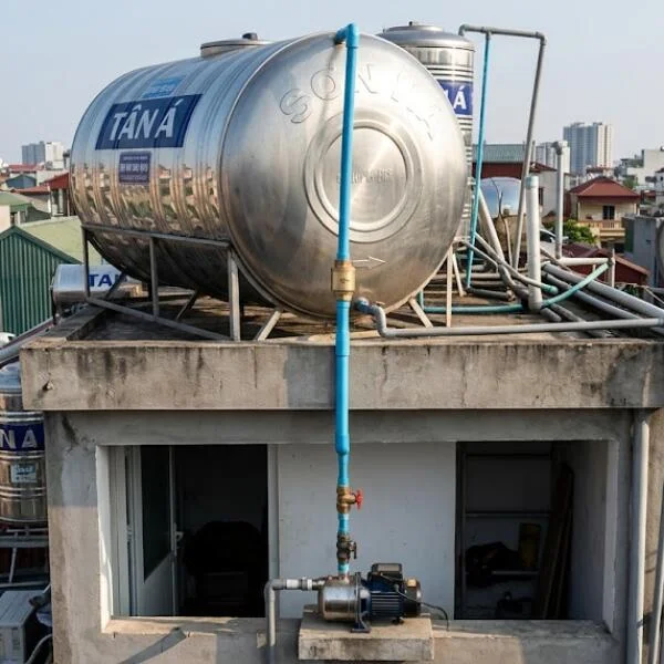 Lắp đặt van 1 chiều cho bồn nước