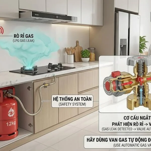 Van bình gas tự động an toàn