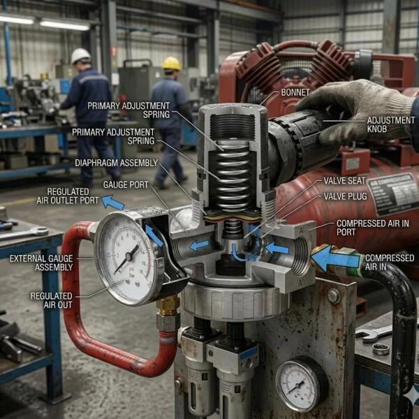 Linh kiện van giảm áp khí nén