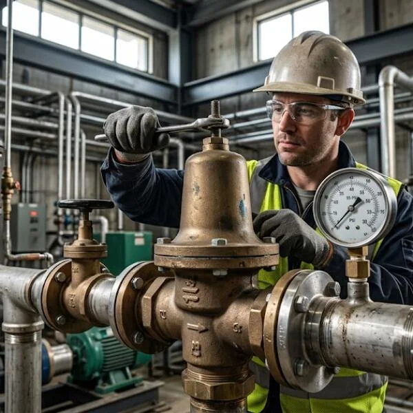 Thao tác điều chỉnh van giảm áp