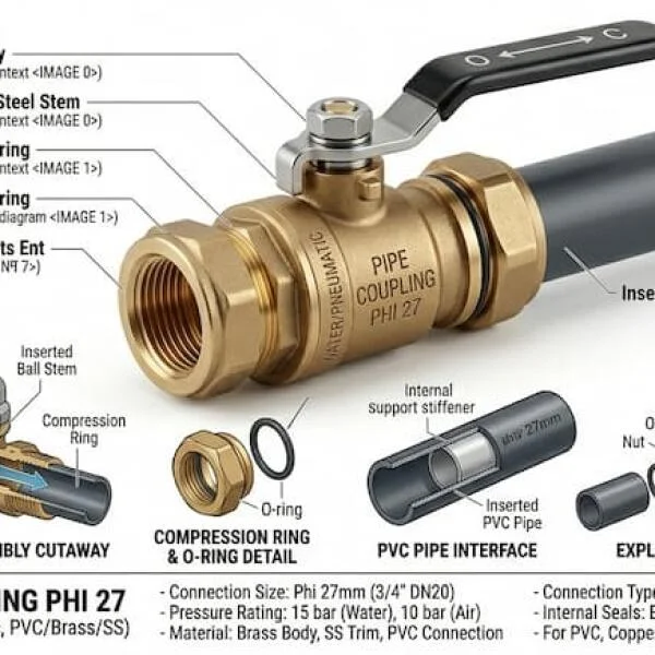 Khớp nối ống nước phi 27