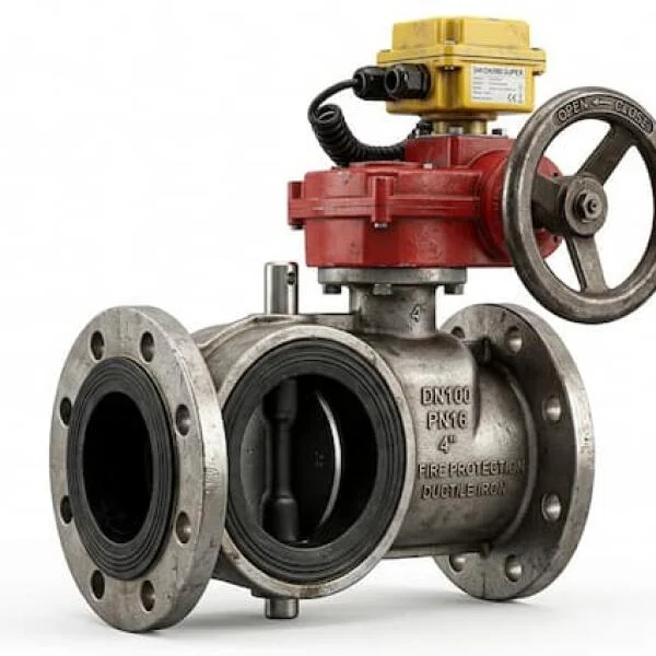 Van bướm kèm công tắc giám sát DN100