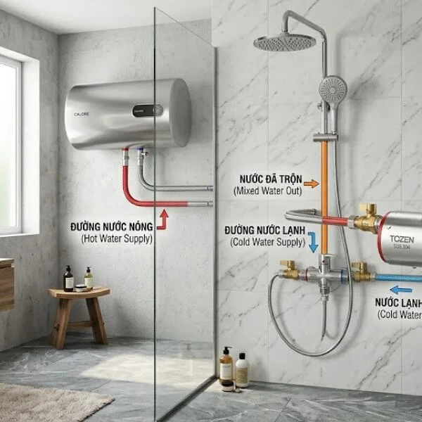 Nguyên lý hoạt động van chia nước nóng lạnh