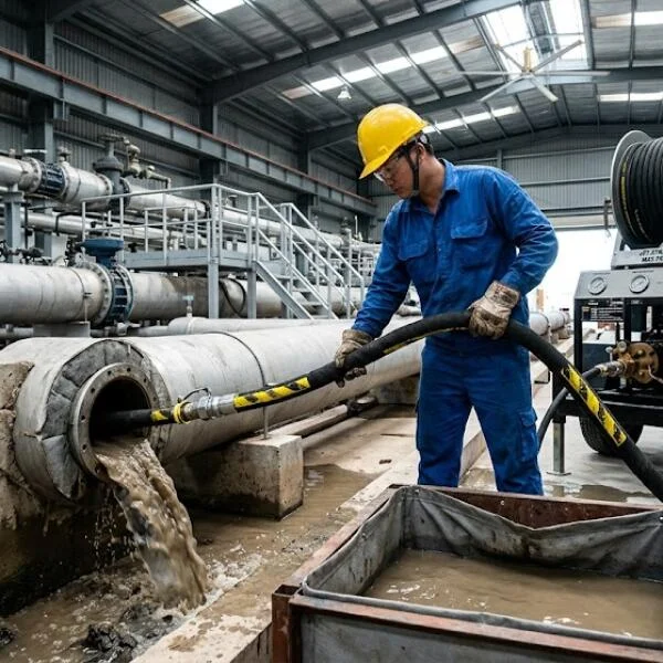 Chi tiết máy vệ sinh đường ống nước