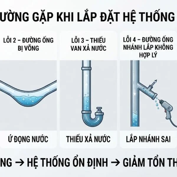 Các bước lắp đặt hệ thống khí nén