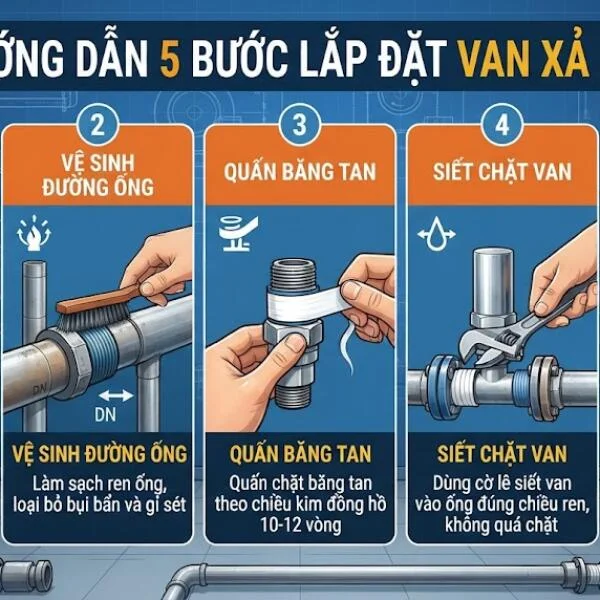 Cách lắp van xả khí là gì?