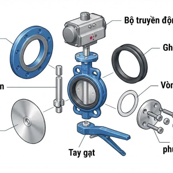 Nguyên lý cấu tạo van bướm