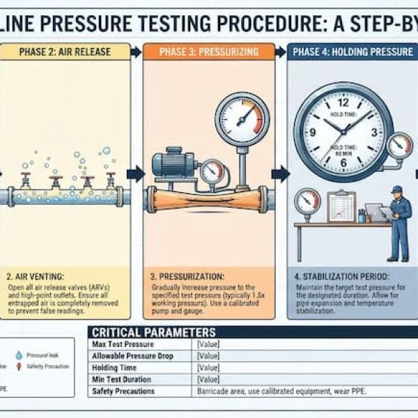 Quy trình thử áp lực đường ống cấp nước