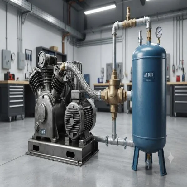 Ứng dụng van 1 chiều máy nén khí 10hp