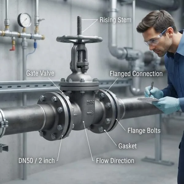 Tìm hiểu van chặn mặt bích dn50