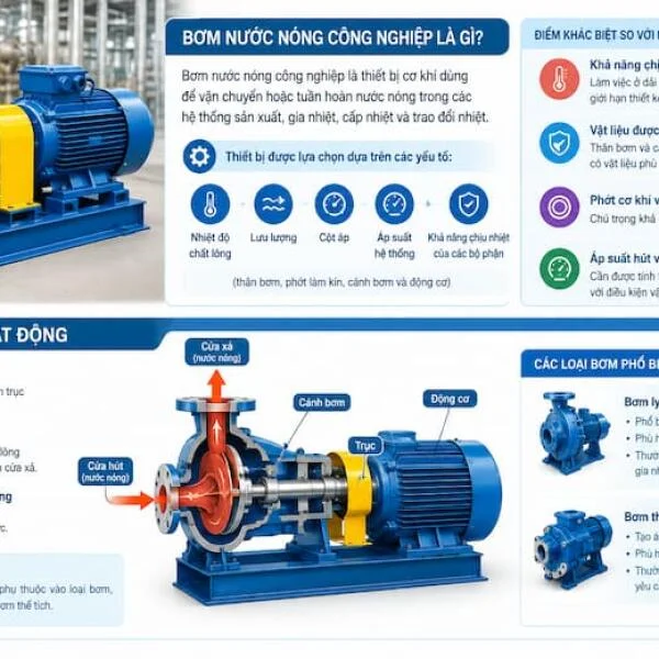 Bơm Nước Nóng Công Nghiệp
