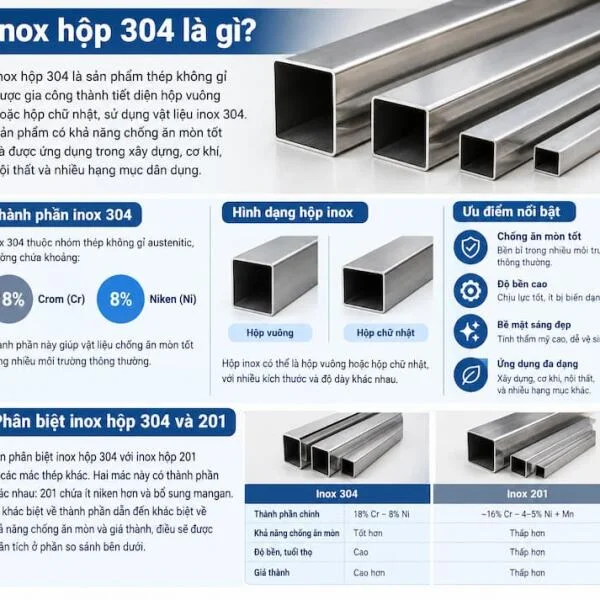 Giá inox hộp 304
