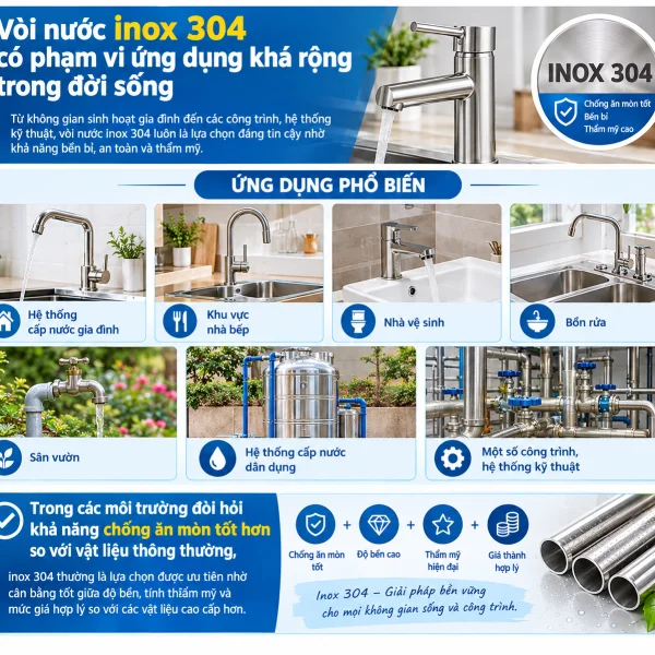 Bảng giá vòi nước inox 304