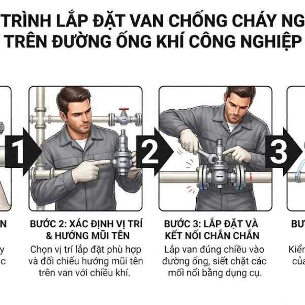 Hướng dẫn lắp van chống cháy ngược