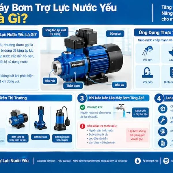 Máy Bơm Trợ Lực Nước Yếu