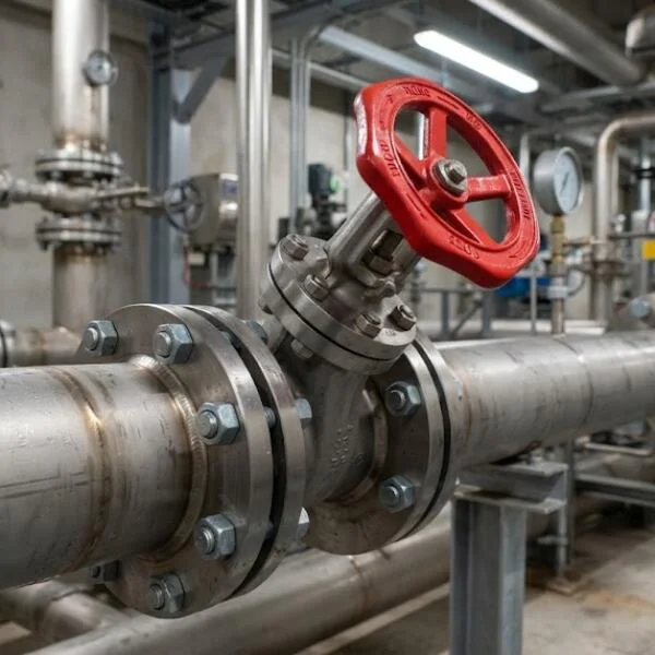 Stainless steel gate valve with red handle là gì