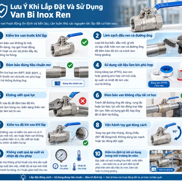 Stainless Steel Threaded Ball Valve