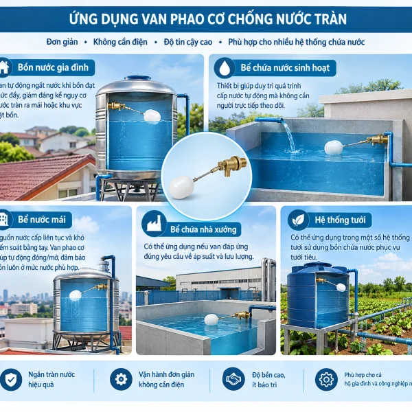 Cấu tạo van phao cơ chống tràn