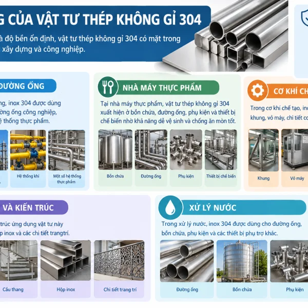 Các loại vật tư inox 304