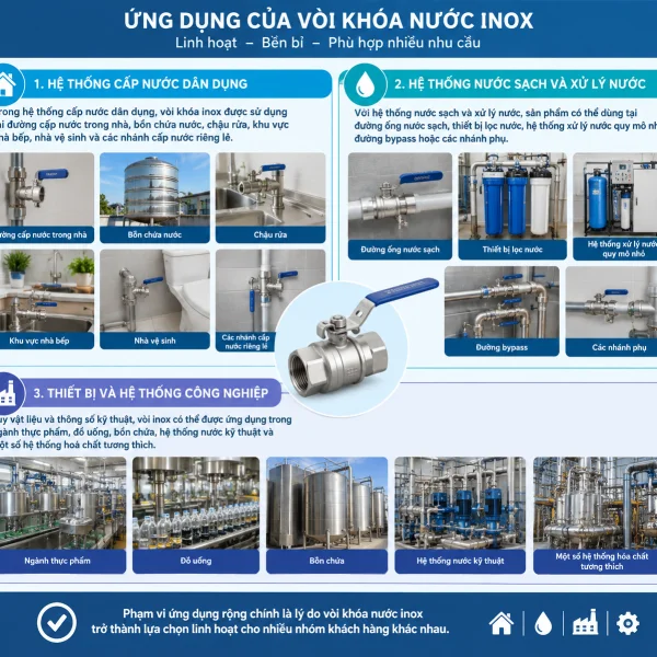Cấu tạo vòi khoá nước inox