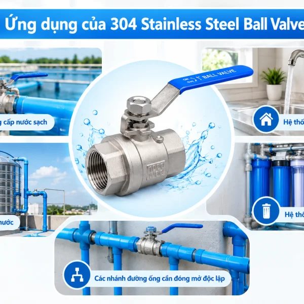Cấu tạo 304 stainless steel ball valve