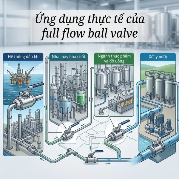 Khái niệm của full flow ball valve