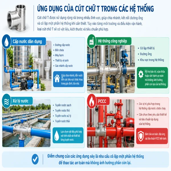 Sử dụng van khóa nước 2 chiều