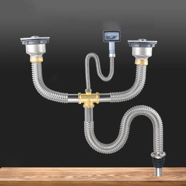 Bộ xi phông chậu rửa bát inox