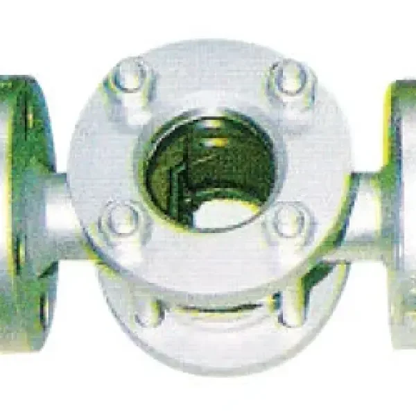 Flapper type sight glass