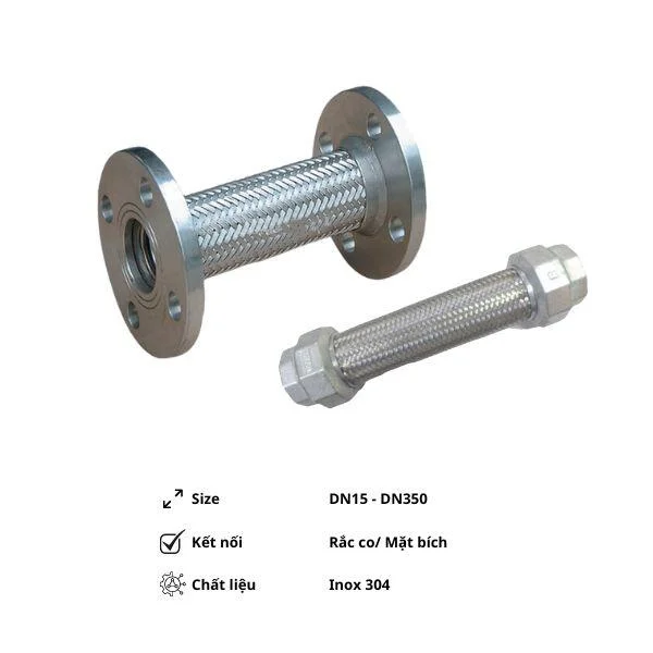 Khớp nối mềm inox nối bích