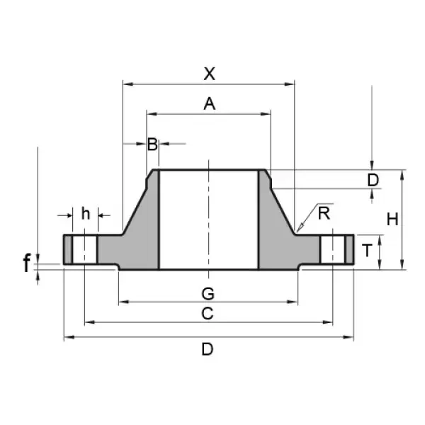 PN16 Flange Dimensions