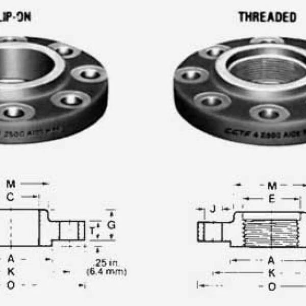 Threaded reducing flange