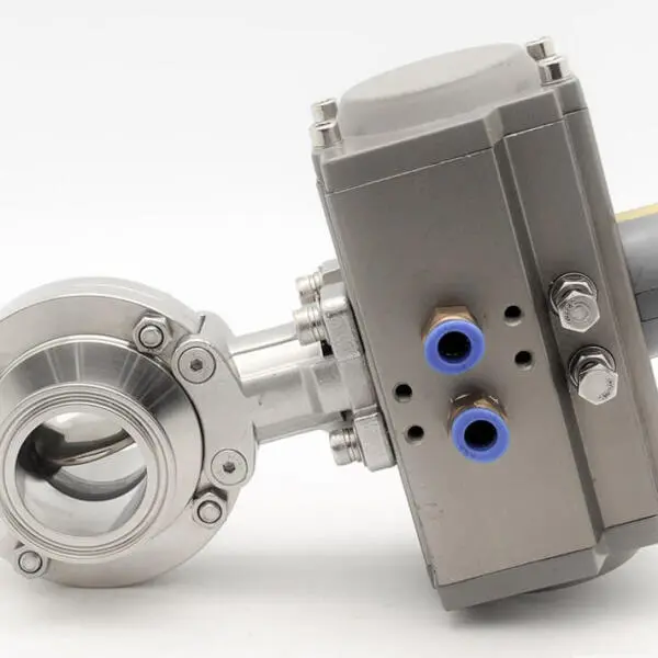 Van Bướm Inox Điều Khiển Khí Nén