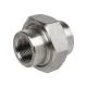 Stainless steel pipe fitting with a threaded end