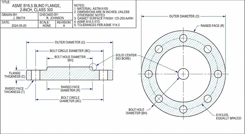 Thông số mặt bích