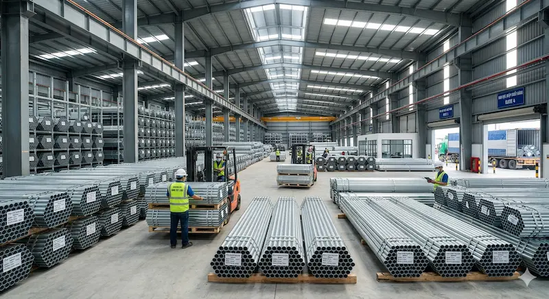 Hình ảnh nhà máy ống kẽm