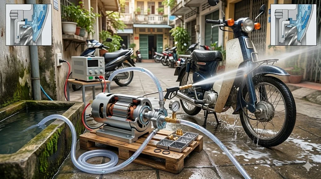 Hướng dẫn lắp ráp và sử dụng bơm