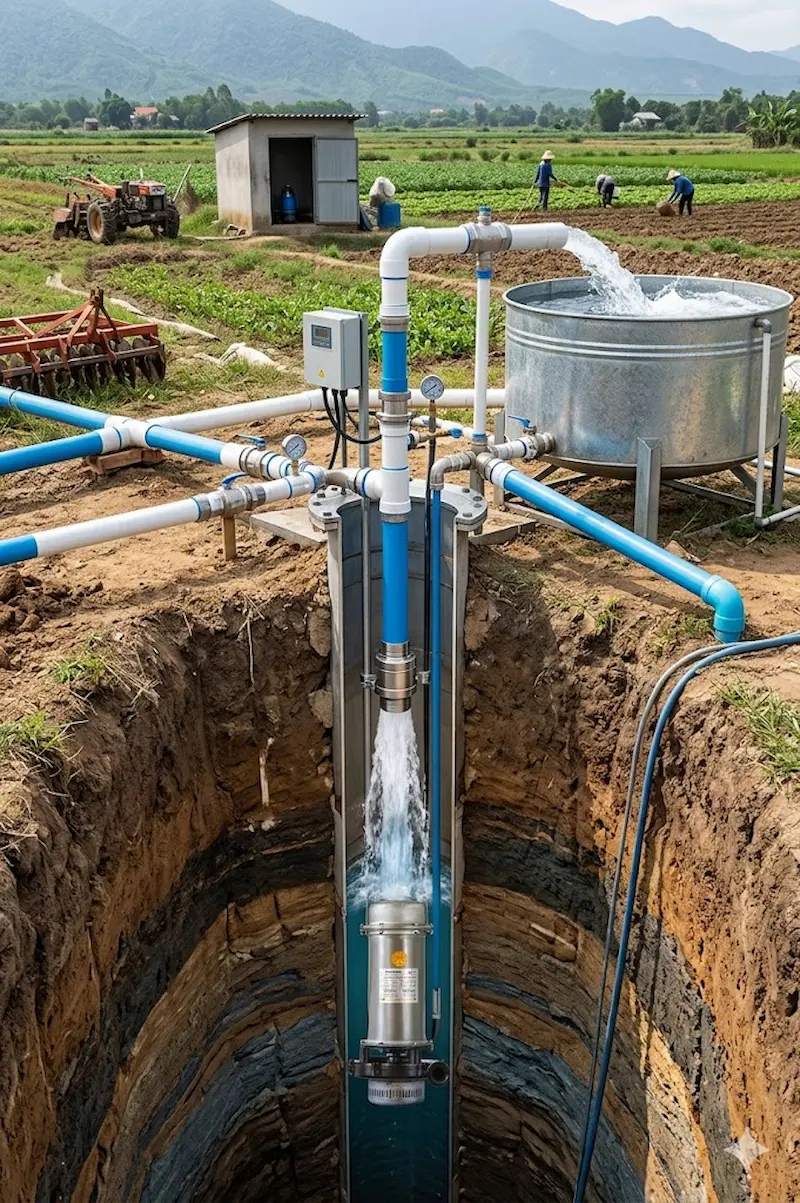 Nguyên lý hoạt động bơm chìm