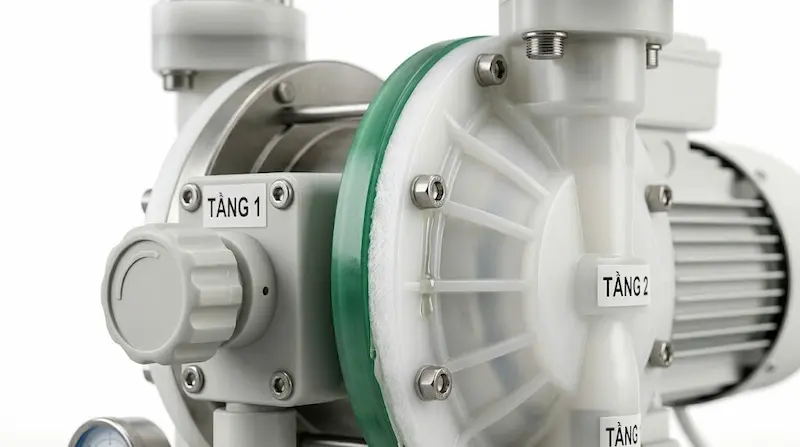 Chi tiết cấu tạo bơm màng