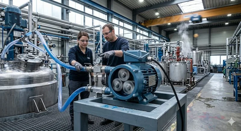 Hình ảnh bơm trong môi trường công nghiệp thực tế