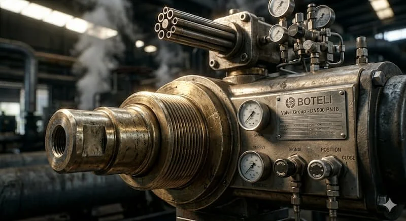 Thể hiện quy mô và khả năng chịu tải của sản phẩm Boteli trong một nhà máy thực tế.