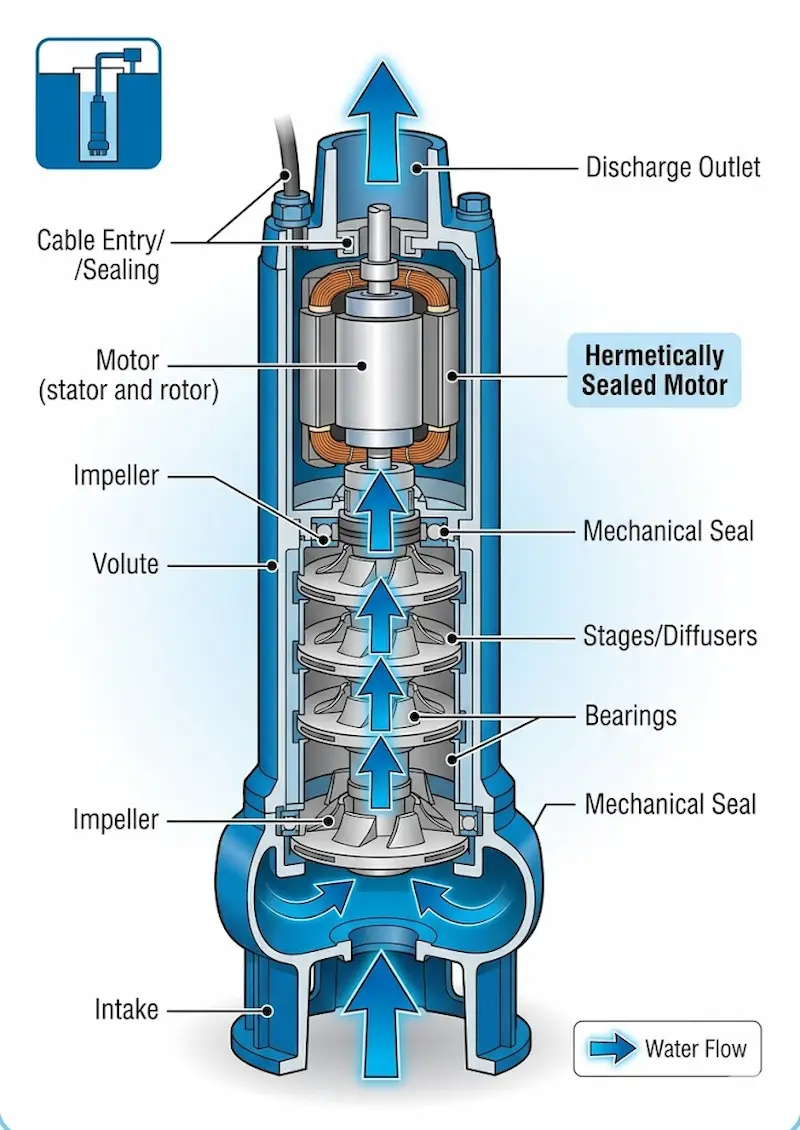 Thông số kỹ thuật bơm chìm
