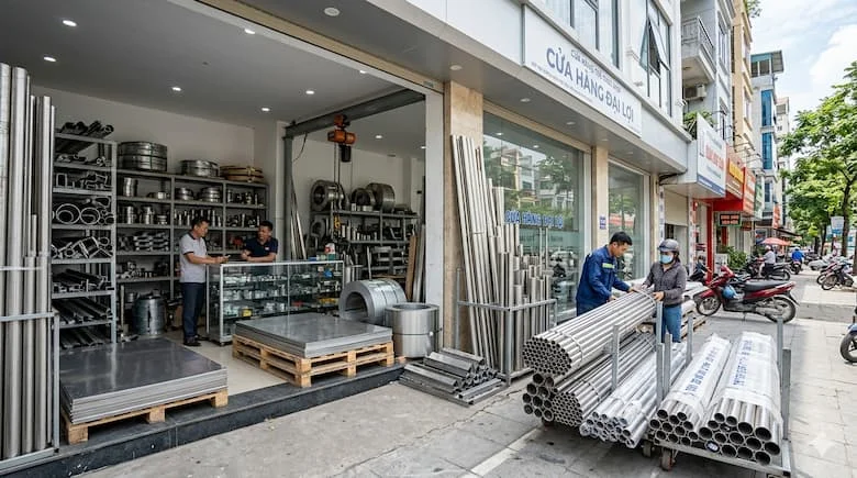 Ảnh mặt tiền cửa hàng inox