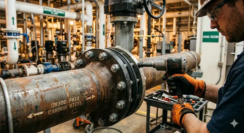 Lắp đặt mặt bích