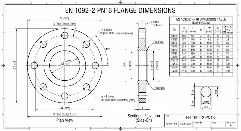 Kích thước flange